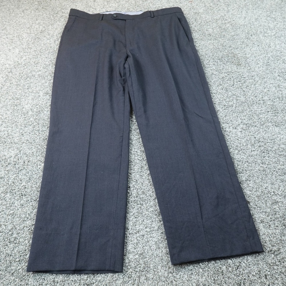 Ballin Pants Mens 38X28 Navy Blue Wool Chino Trousers Dress Slacks Flat Front